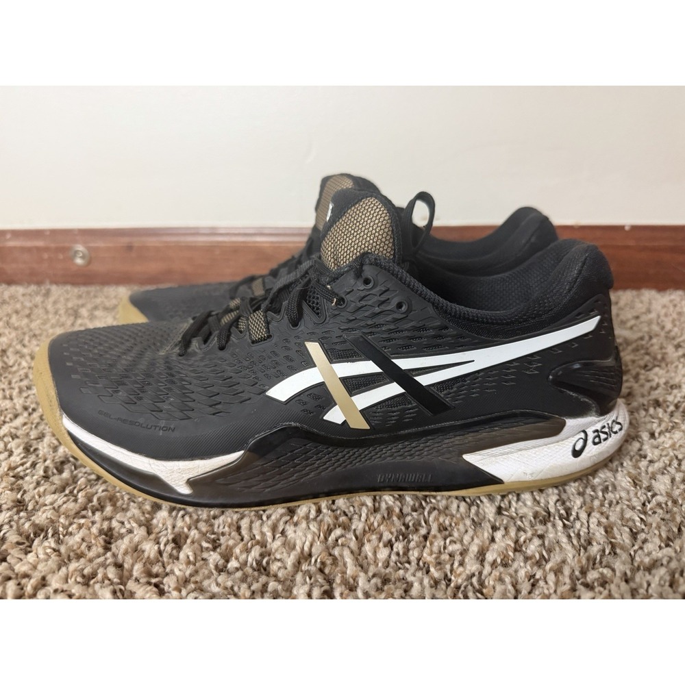 ASICS x BOSS GEL-RESOLUTION 9 Black Camel JP27 Size 10.5 Tennis Shoes Sneakers